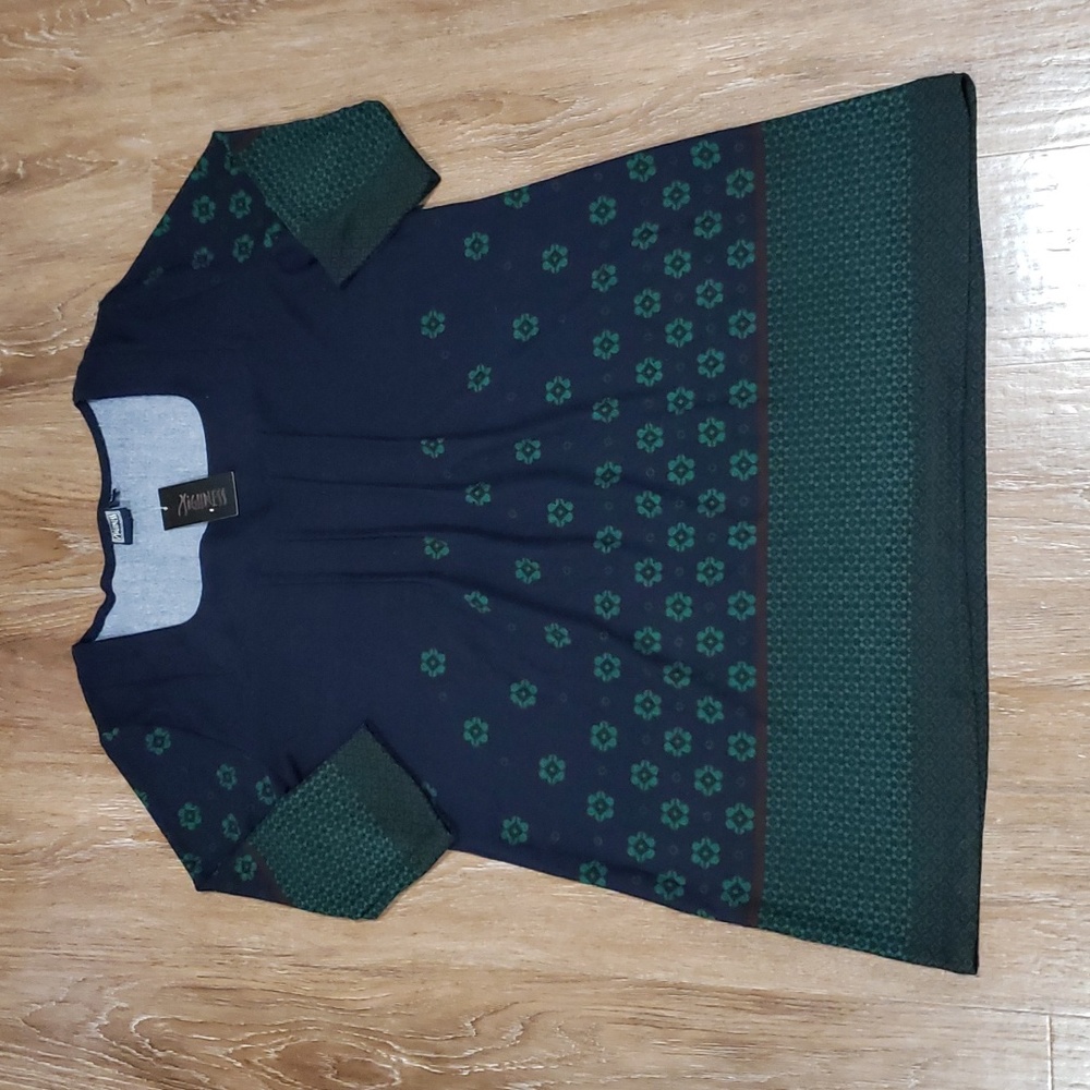 (3X) NWT Highness Cozy Jewel Tone Sweater Dress Light Knit Stretch Casual